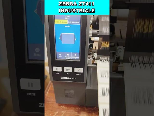 STAMPANTE INDUSTRIALE ZEBRA ZT411 CON RIAVVOLGITORE #barcode #zebra #zebraprinters