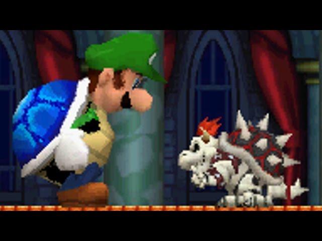 New Super Mario Bros DS - All Bosses with Giant Blue Shells