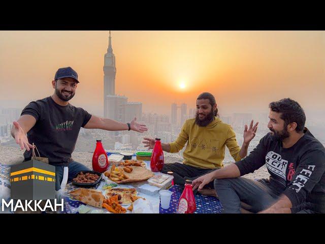 Amazing View Point for IFTAR in Makkah & Arab Traditional Food with Sunset & Masjid Al Haram View