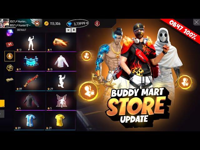 OB47 New Buddy Mart Token Store Update | New Event Free Fire Bangladesh Server | Free Fire New Event