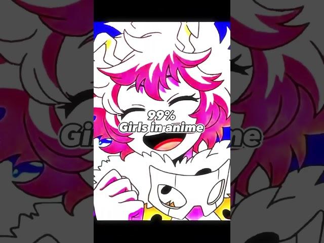 99% of anime girls, then the 1% #anime #animegirls #cool #shorts #waifus