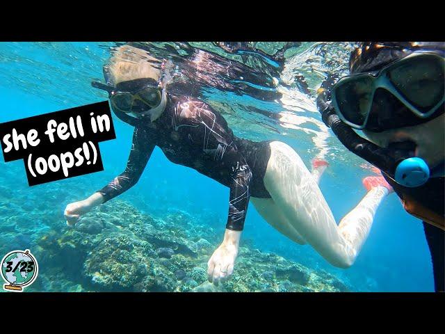 We traveled from Bali to Nusa Penida (snorkeling day)