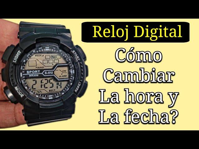 Reloj Digital Deportivo Como Configurar La Hora | Como Poner (Cambiar) Hora (Español)