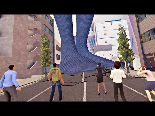 Giantess attacks the city - VR