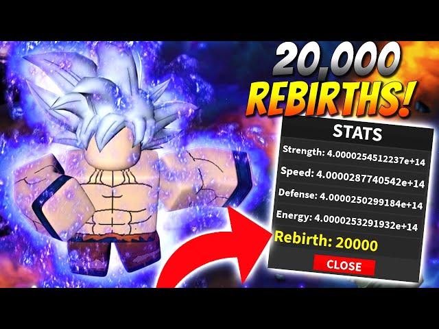 20,000 Rebirths in Dragon Blox Ultimate! Strongest Player in the Game Tempbow!