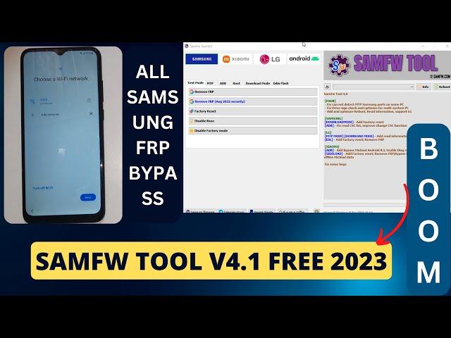 Samfw FRP Tool V4.1 Latest Version Download 2023 | Samsung FRP/Google Lock Bypass | Android 11/12/13