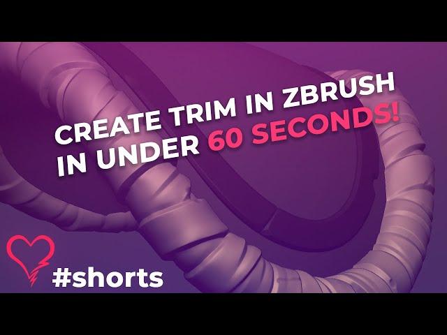 Create Trim in Zbrush in 60 SECONDS! #Shorts