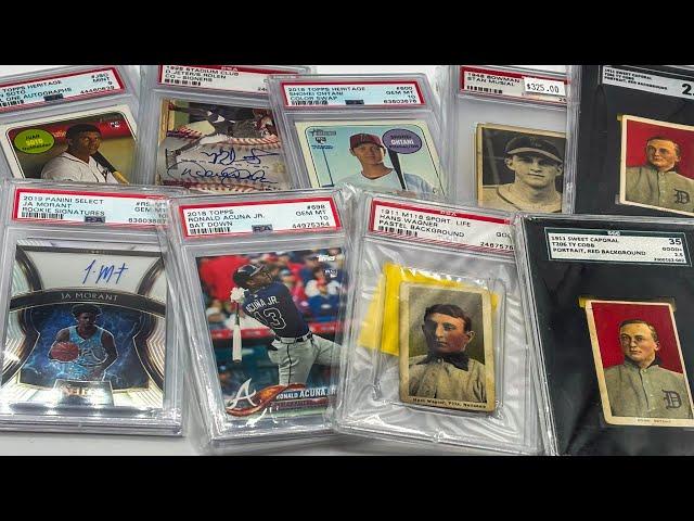 ASMR: $100,000 worth of graded sports cards / whispering / gum chewing