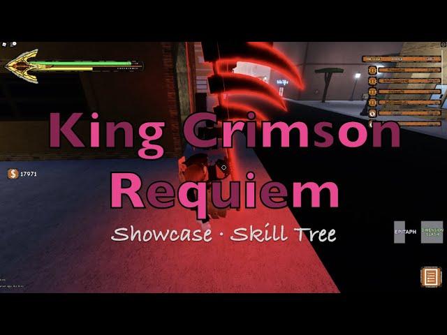 [YBA] KCR/King Crimson Requiem Showcase + Skill Tree · Roblox Tutorial