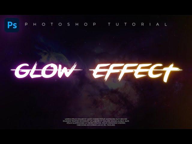 Как сделать светящийся текст в Фотошопе. Простые уроки Photoshop для новичков. Свечение текста
