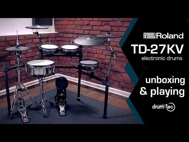 Roland TD-27KV electronic drums unboxing & playing by drum-tec