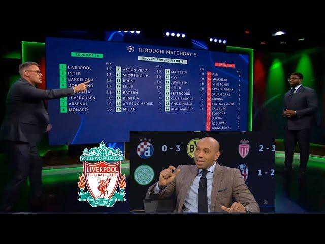 Thierry Henry Jamie Carragher And Micah Richards Review The Rankings : Liverpool The Best Team