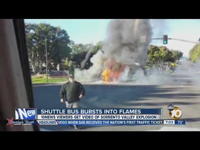 Witness describes shuttle bus fire, explosion