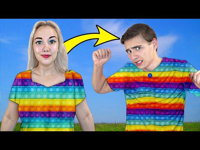 Повторяю за Лучшим Другом 24 ЧАСА Челлендж! *Оделась как Поп Ит?*