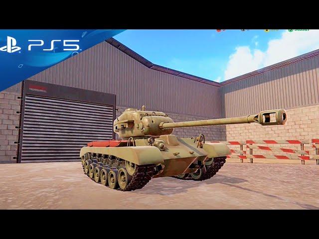 M26 Pershing Renovation and Test Drive - Tank Mechanic Simulator (PS5) Gameplay