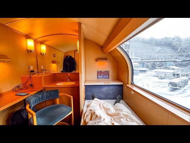 Japan's First Class Sleeper Train in Massive Snowfall  ️ from Tokyo to Izumo "SUNRISE IZUMO"