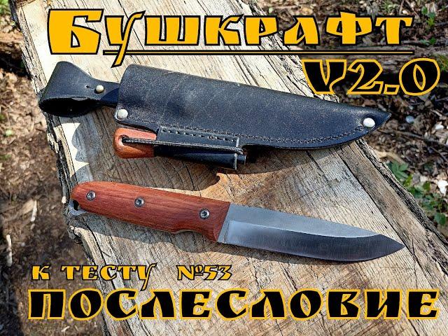 нож Бушкрафт v 2 0 от мастерской Аника. Послесловие к Т №53. Выживание