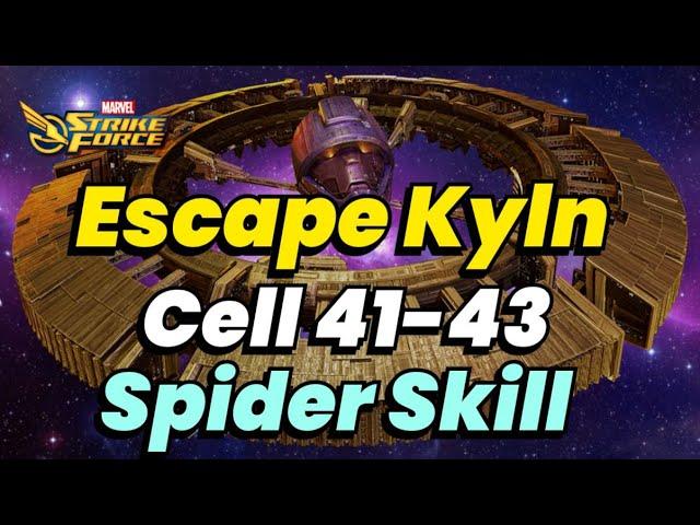 ESCAPE FROM KYLN! CELLS 41 to 43 GUIDE: SPIDER SOCIETY DOMINATES! TOO EASY! | MARVEL Strike Force