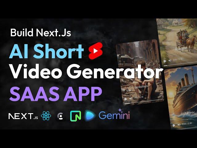  Build NextJs AI Sort Video Generator Using React.Js, Tailwind, AI, Clerk, Neon |  Full Stack App