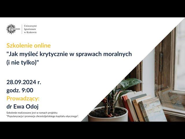 "Jak myśleć krytycznie w sprawach moralnych (i nie tylko)"