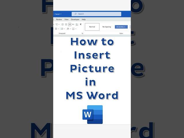 How to Insert Picture in MS Word #shorts #msword