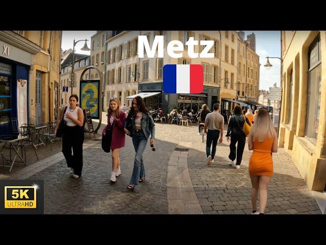 Metz - France  City walk - 5.3K - Walking Tour April 2022 - Balade à pied Metz - Metz centre ville