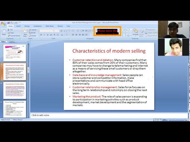 Characteristics of modern selling and success factors for sales people