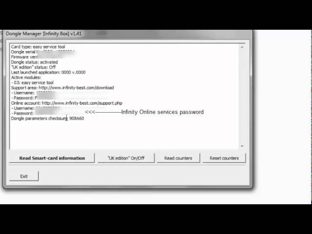 How to access Infinity Online Services with BEST Dongle