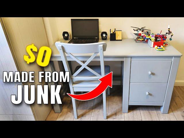 DIY Desk with Drawers Made From Junk - Part 1 | XDIY