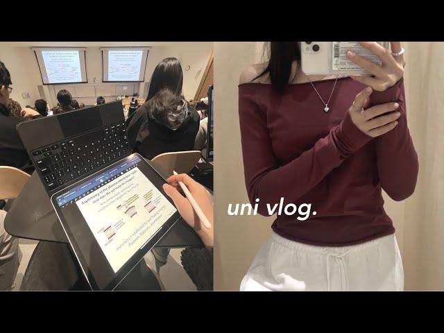 STUDY VLOG  full time uni student , 7AM mornings, what I eat, daily routine, ootd, college meals