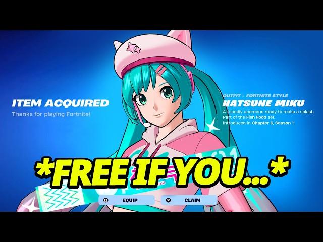 How to *ACTUALLY* Unlock Hatsune Miku Skin & FREE Rewards in Fortnite