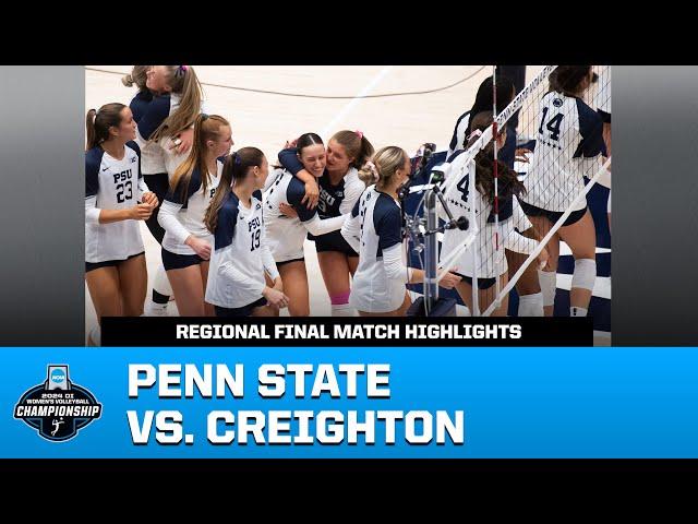 Penn State vs. Creighton: 2024 NCAA volleyball regional final highlights