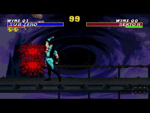 Ultimate Mortal Kombat 3 (Sega Genesis/Megadrive) - Sub-Zero Brutality Combo (100% Damage)