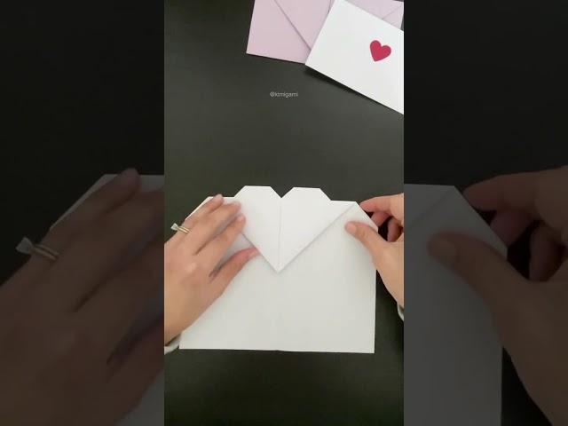 Easy Origami Heart Envelope A4 paper Tutorial #shorts