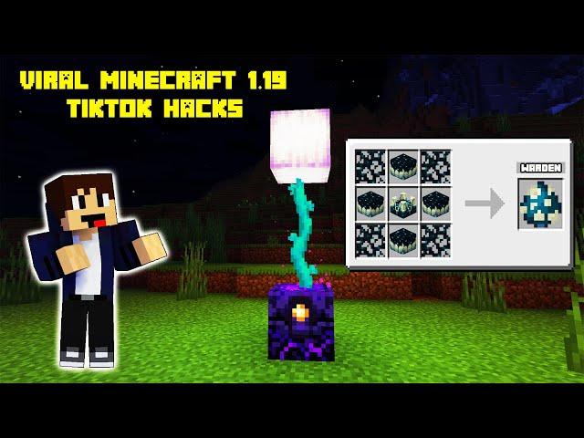 Viral Minecraft 1.19 TikTok Hacks That are 100% Real | Minecraft tiktok hacks| Daosao gamers