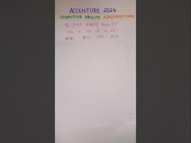Accenture assessment test 2024 | Accenture COGNITIVE assessment #subscribers #searchfeed #accenture