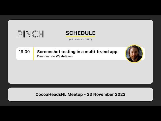 CocoaHeadsNL Meetup, 23 November 2022