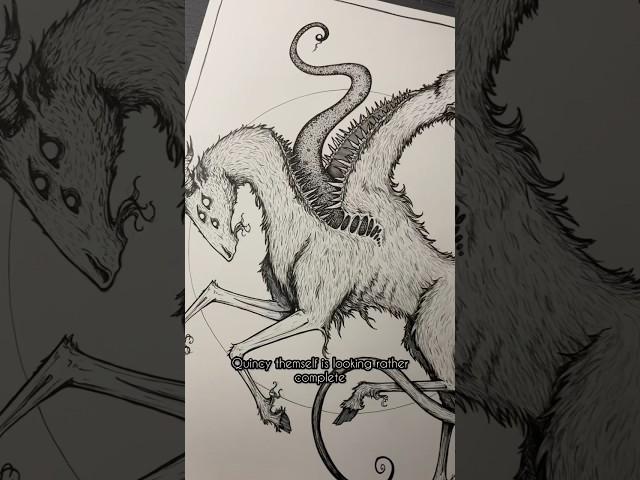 I love Quincy so much #art #wip #fantasyart #creature #monster #inkart #darkart #weirdart #micronpen