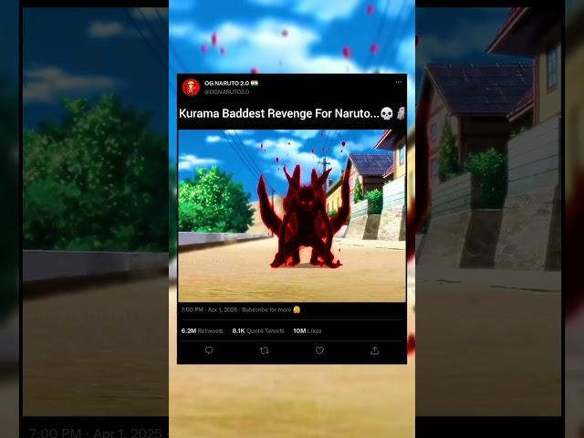 Kurama Baddest Revenge For Naruto  #shorts #naruto