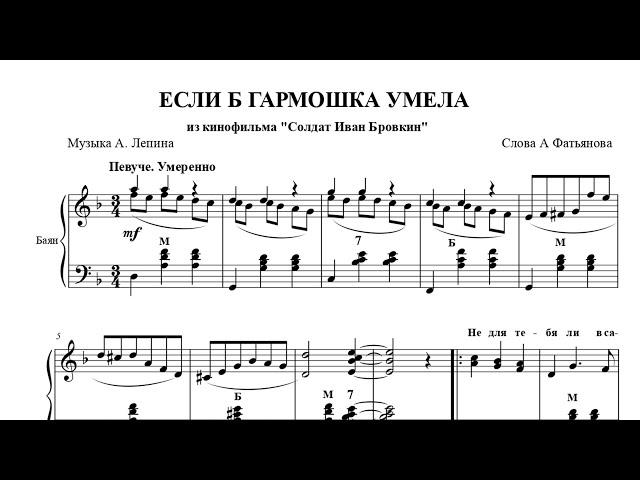 Если б гармошка умела. Игра на баяне. Любимые мелодии.