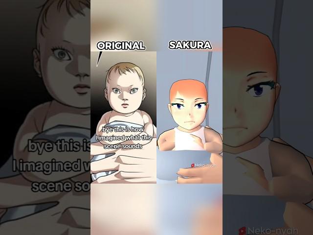 Queen never cry  Original VS Sakura  #sakuraschoolsimulator #shorts #trending #viralvideo #funny