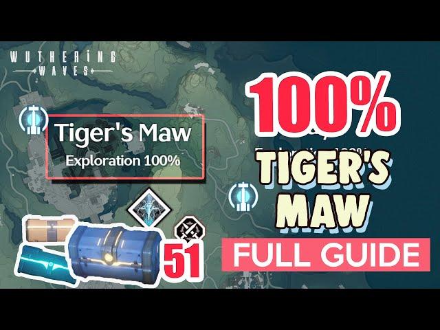 How to: Tiger's Maw 100% FULL Exploration ⭐ Huanglong ALL CHESTS【 Wuthering Waves 】