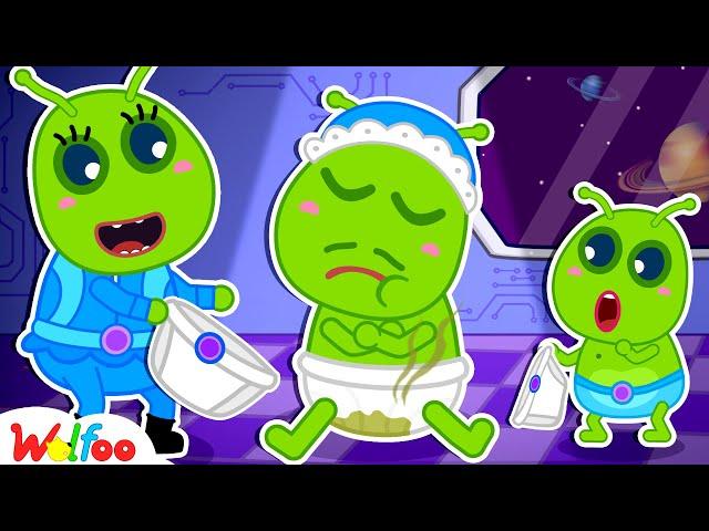 Alien's Daddy Turned Into a Baby?!  Funny Stories About Alien | Wolfoo New Episodes 2025