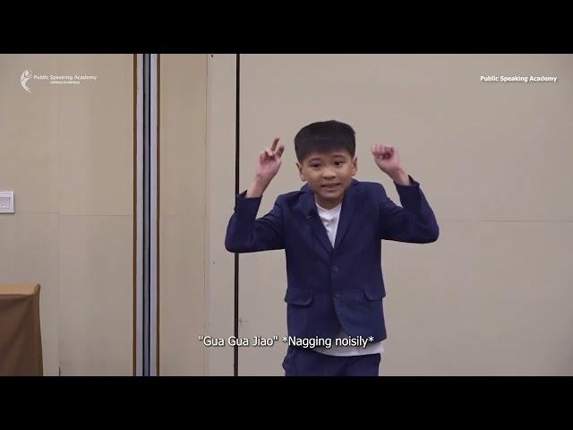 Champion, 2024 Primary - National Public Speaking Competition | Chia WangZhi