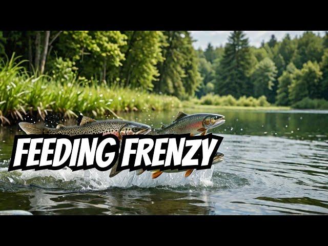 Trout Feeding Frenzy Caught on Camera!