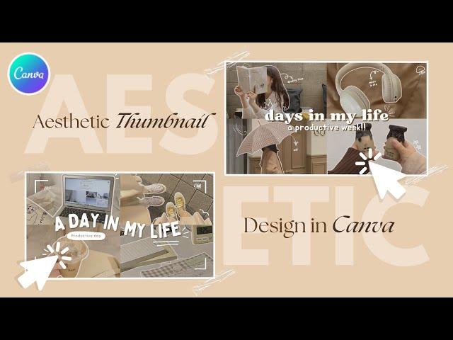 *EASY* Aesthetic Thumbnail in Canva  (2024) | FREE TEMPLATE