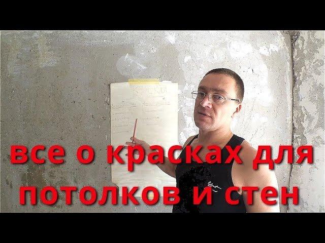 Виды красок . Какие для потолков, какие для стен. Эмульсия, дисперсия, акриловая, латексная и.тд.