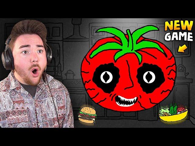 PLAYING MR. TOMATOS… (feeding an evil tomato)