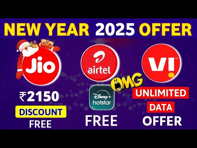 Jio Airtel Vi New Year Offer 2025 Vi SuperHero Unlimited 4G Data Jio New Plan Christmas Day Offer