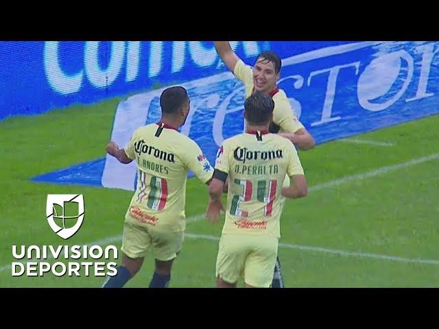 ¡Golazo del América! Jorge Sánchez la puso en el ángulo